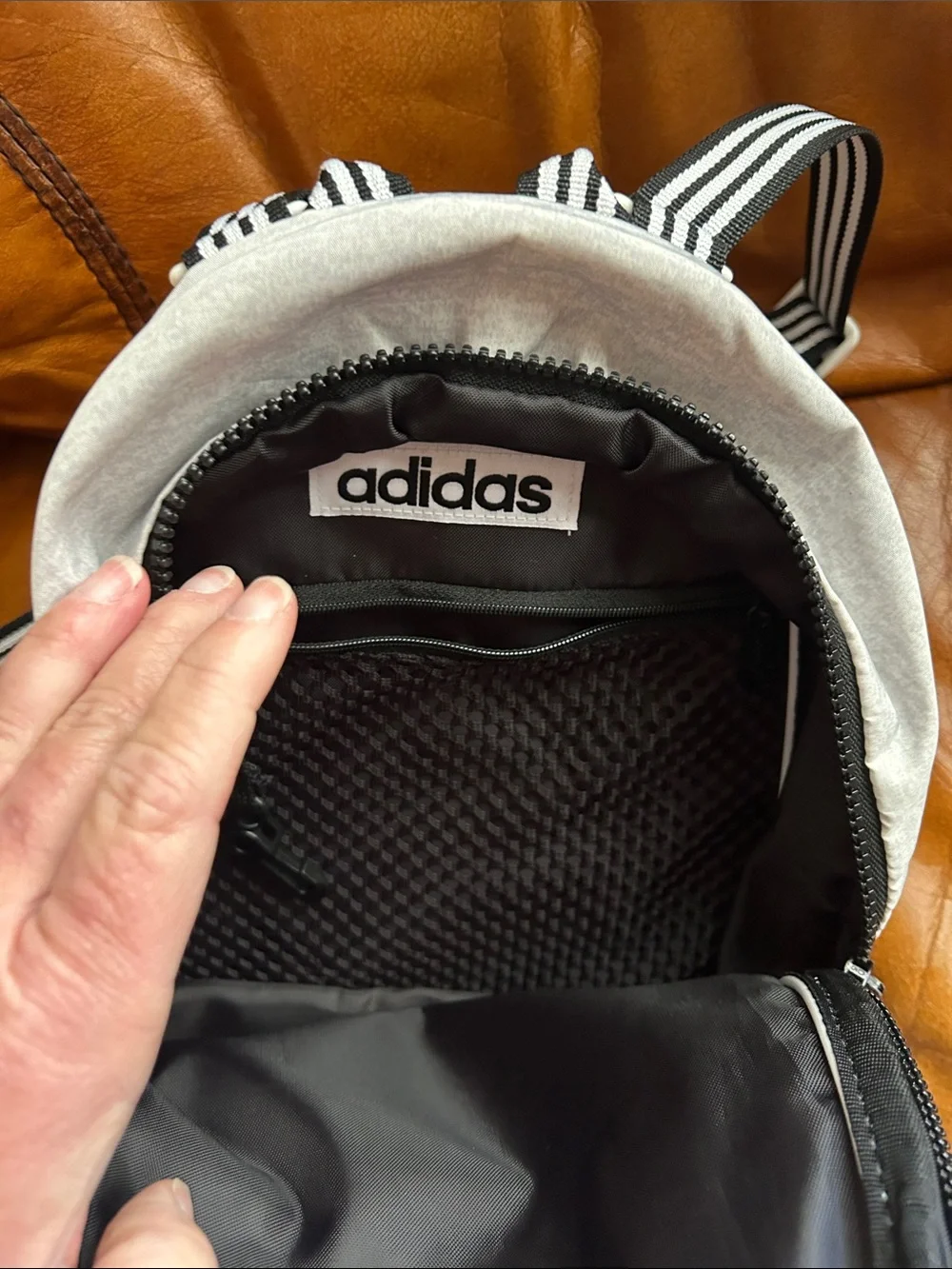 adidas Kids Light Gray Mini Backpack with Lavender Pink Waist Pack